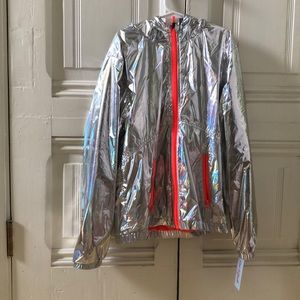 Holographic cat and jack windbreaker